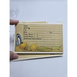Current Vintage 1970's Address Cards Flowers & Butterfly Cards